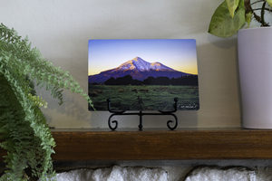 Products: Metal Print – Golden Mountain Glow