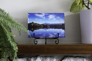 Products: Acrylic Block – Mangamahoe Maunga Reflected