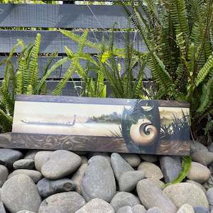 Mahi Toi Art: Mists at Dawn Mounted Print