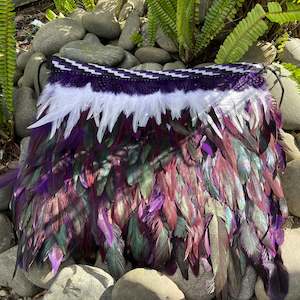 Korowai Cloak Pepe Baby: Purple Coque Contemporary Kākahu