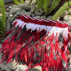 Korowai Cloak Pepe Baby: Red Coque Contemporary Kākahu