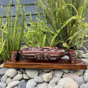 Rakau Wood Waka Huia Treasure Box: Papa Hou