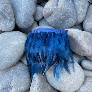 Navy Saddle Feathers