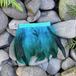 Korowai Cloak Huruhuru Feathers: Turquoise Coque Feathers