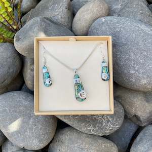 Taonga Jewellery Jewellery Set: Pāua Toki Jewellery Set