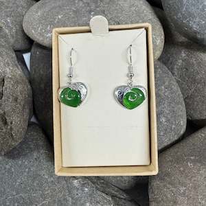 Taonga Jewellery: Heart Earrings