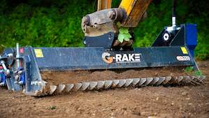 G Rake Excavator Landscape Rakes: G-Rake GR150 Landscape Rake