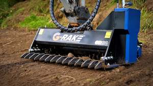 G Rake Excavator Landscape Rakes: G-Rake GR90 Landscape Rake