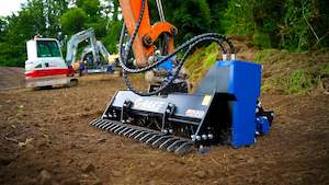 G Rake Excavator Landscape Rakes: G-Rake GR120 Landscape Rake