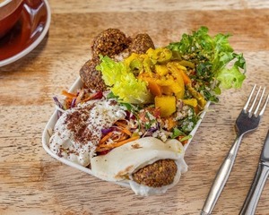 Goulter Honeygar Cider 350ml: Nourish Bowl – Falafel