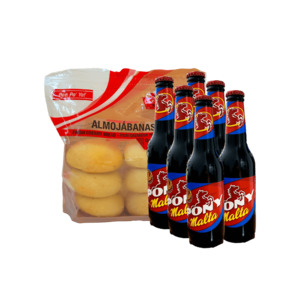 6 Pack Pony Malta + Almojabanas Pan Pa’ Ya Combo