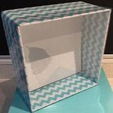 Gift Boxes For All Occasions: An Aqua & White Gift Box with Clear Lid - Small (Fill up with your own selection of products)