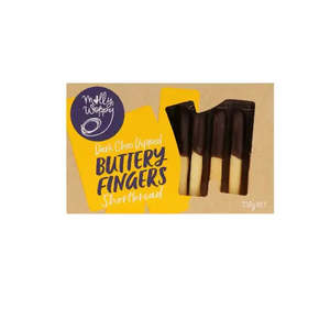 Molly Woppy Dark Choc Dipped Buttery Fingers Shortbread