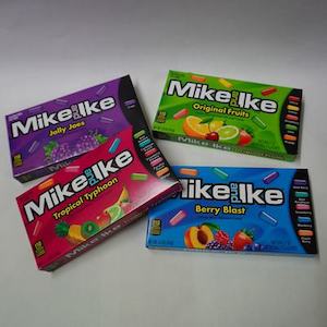 Products: Mike and Ikes Jolly Jo’s, Tropical Typhoon, Original Fruits, Berry Blast – Tastes of the UK