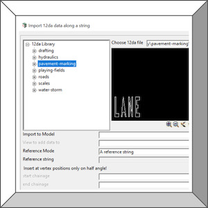 Products: 12dPL 4do Import 12da File along string