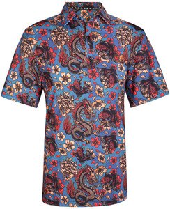 Products: Dragon vs Koi Cool-Stretch Men’s Golf Shirt (Multicolor) Tattoo Golf
