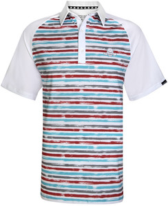 Fade Performance Cool-Stretch Golf Shirt (White) Tattoo Golf