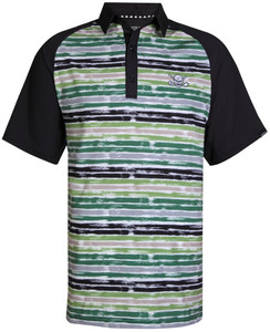 Fade Performance Cool-Stretch Golf Shirt (Black) Tattoo Golf
