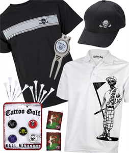 Products: The Par 5 – Mr. Bones Men’s Tattoo Golf Bundle Tattoo Golf