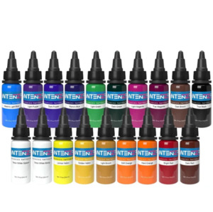 Intenze Basic 1oz Color Set - Intenze Tattoo Ink - 19 Bottles