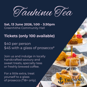 Products: Tauhinu Tea Fundraiser Ticket