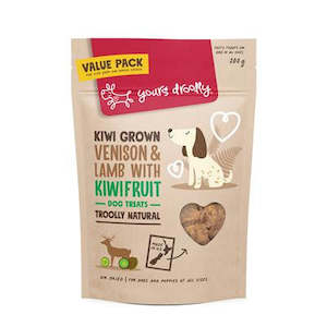 Pets: Yours Droolly Kiwi Grown Venison & Lamb Dog Treats 220g