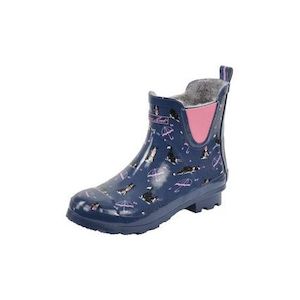 Foorwear: Devonport Gumboot Navy/Pink (Border Collies)