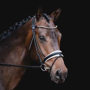 Bridles: Lumiere Mercie Rolled White Padded Bridle