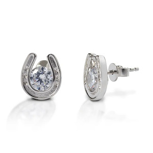 Kelly Herd Horseshoe Stud Earrings