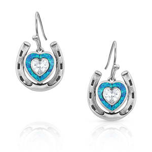Jewwellery: Montana Silversmiths The Love Inside Luck Horseshoe Earrings