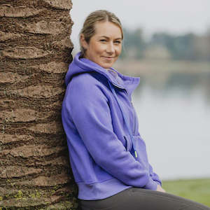 Casual Wear: Brave Pants Periwinkle Purple Zip Hoodie
