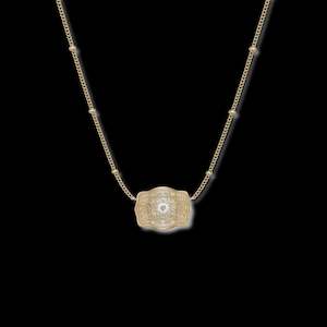 Spurwest Ultra Mini Belt Buckle Necklace (Amelia Rose) Gold