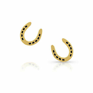 Jewwellery: Montana Silversmiths Lucky You Gold Horseshoe Earrings