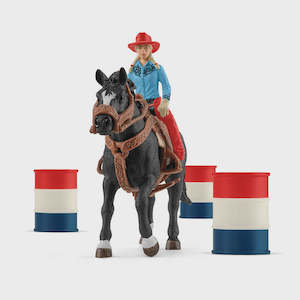 Homeware: Schleich Cowgirl Barrel Racing Fun