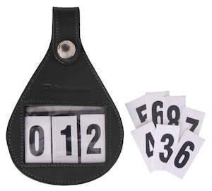 Saddles: Platinum Leather Number Holder