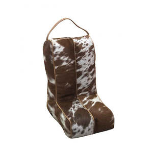 Bags Wallets: Brown & White Boot Bag
