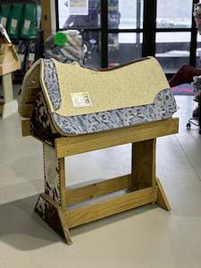 5 Star The Barrel Pad Natural Custom with Blue Jean Laredo Leathers