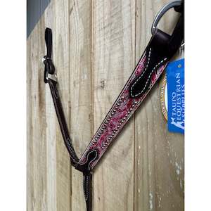 San Saba Pink Flamingo/Floral Pony Breastcollar