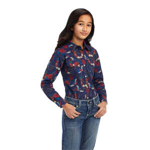 Ariat Girls REAL Ropey Rose Print Shirt