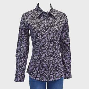 Rider Wear: Cowboy Hardware Womens Bandana Paisley Long Sleeve Western Shirt