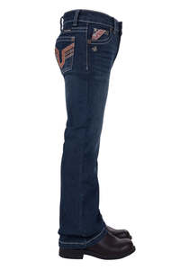 Rider: Pure Western Girls Aztec Boot Cut Jean