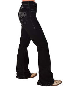Rider Wear: Cowgirl Tuff Black Boot Stitch Jeans