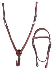 Horse Wear: Double Hill Refined Western Headstall & Breastplate Set