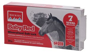 Feed Supplements: Rockies Baby Red Salt Lick 2kg