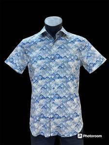 Short Sleeved Shirts: Manschett Gold Scallop