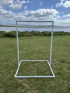White Rectangle Signage Frame – Small Tauranga Party Hire Website