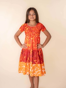 Kids New: Taina Dress - Burnt Tiger Lily
