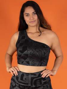 Tops New: Chrystalla Crop Top - Tahitian Black Pearl