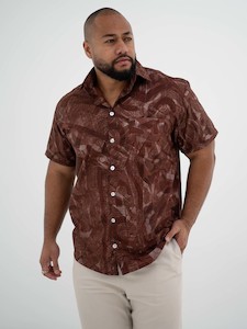 Mens Shirts: Taputu Shirt - Bark