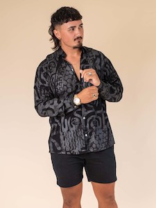 Mens Shirts: Koloa Shirt - Tahitian Black Pearl